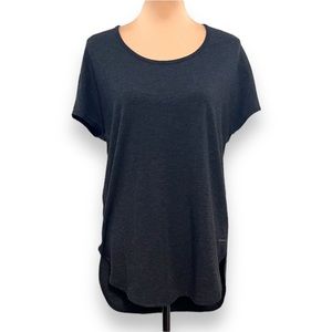 3/$30 Life Is Good Tunic Top Tee X-Small Gray Relaxed Fit Short Sleeve T-Shirt